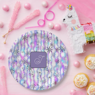 Prato De Papel Dreamy Starburst Waves Pattern Personalized
