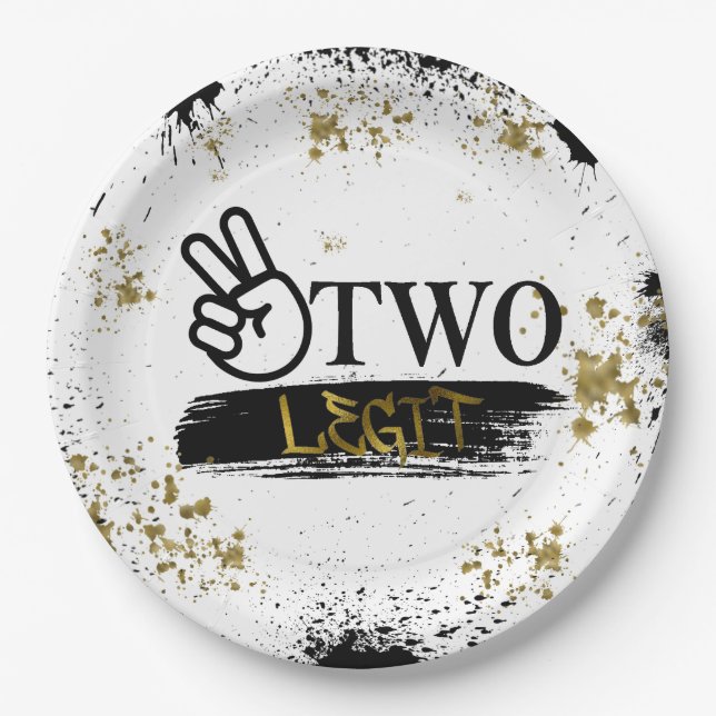 Prato De Papel Duas Legendas para Sair do Aniversário (Frente)