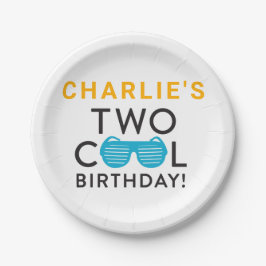 Prato De Papel Duas placas de festas de segundo aniversário Legal