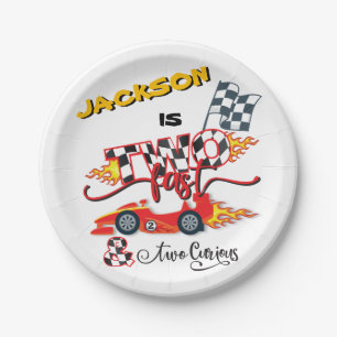 Prato De Papel Duas Placas De Papel De segundo aniversário De Ca