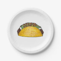 Duro mexicano Shell Taco Tacos Impressão Plates