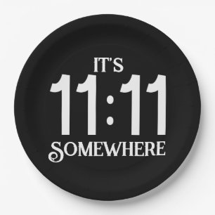 Prato De Papel É 11:11 Em Algum Lugar Numerologia Número de Manif