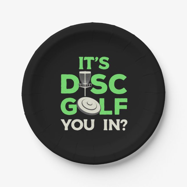 Prato De Papel É Disc Golf em Você (Frente)