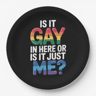 Prato De Papel É Gay Aqui Ou Sou Apenas Eu Engraçado LGBTQ