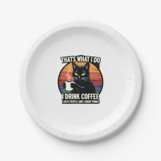 Prato De Papel É Isso Que Eu Faço Eu Bebo Café Eu Odeio Pessoas E