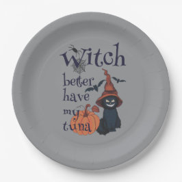 Prato De Papel É melhor que a bruxa tenha o meu atum