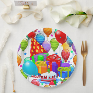 Prato De Papel É uma Celebração de Aniversário
