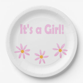 Prato De Papel É uma garota cor-de-rosa para Tiffany