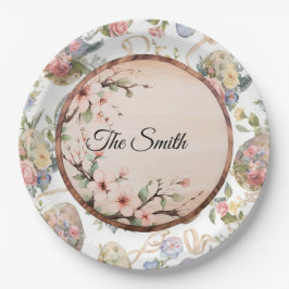 Prato De Papel Easter Egg Hunt Party with Family Name