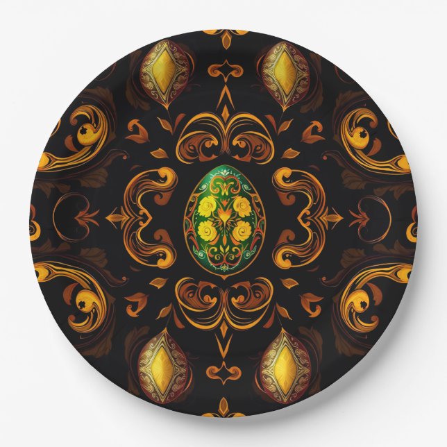 Prato De Papel EASTER EGGS 3D ~ Decorated~  (Frente)