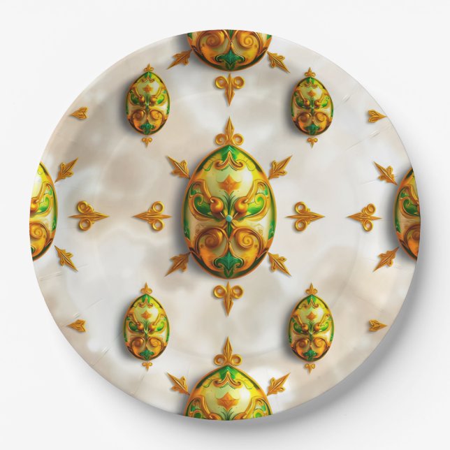 Prato De Papel EASTER EGGS 3D ~ Decorated~  (Frente)