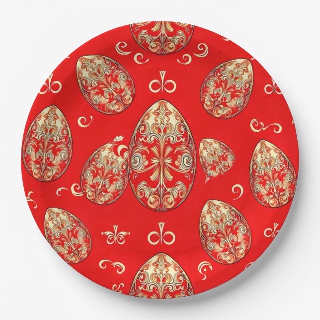 Prato De Papel EASTER EGGS 3D ~ Decorated~  (Frente)