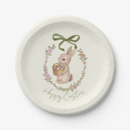 Prato De Papel Easter Floral Bunny Egg Hunt