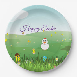 Prato De Papel Easter paper plate