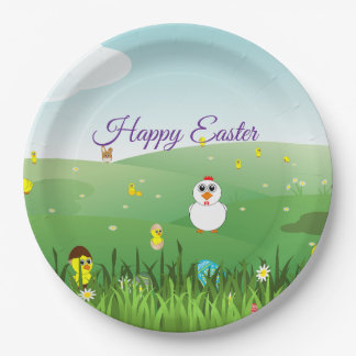 Prato De Papel Easter paper plate