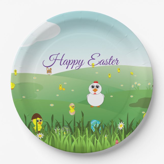Prato De Papel Easter paper plate (Frente)