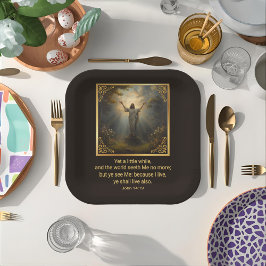 Prato De Papel Easter Resurrection Religious