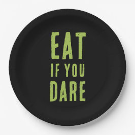 Prato De Papel Eat If You Dare | Spooky Funny Halloween Party