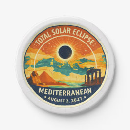 Prato De Papel Eclipse solar mediterrâneo de 2027