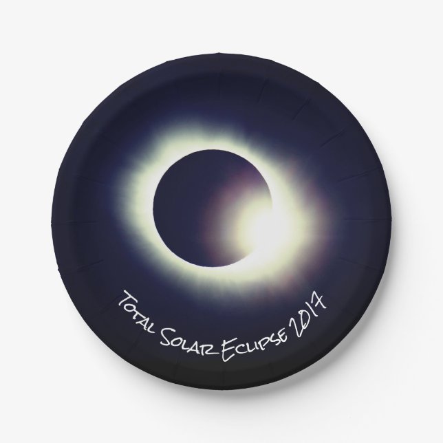 Prato De Papel Eclipse Solar Total 2017 (Frente)