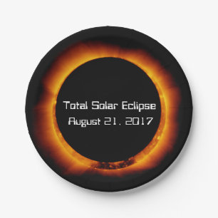 Prato De Papel Eclipse Solar Total 2017