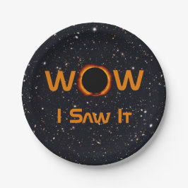 Prato De Papel Eclipse Solar Total 2024 WOW I Vi