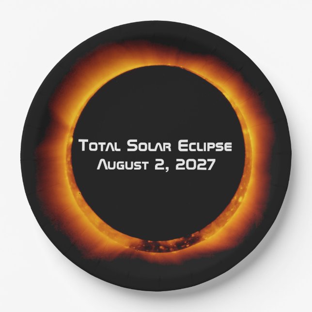 Prato De Papel Eclipse Total do Século de 2027 (Frente)
