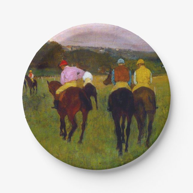 Prato De Papel Edgar Degas Race Horses em Longchamp (Frente)