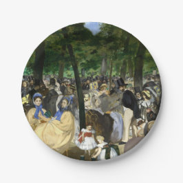 Prato De Papel Edouard Manet - Música nos Jardins das Tulherias