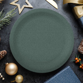 Prato De Papel Efeito de arenque verde simples Férias de Natal