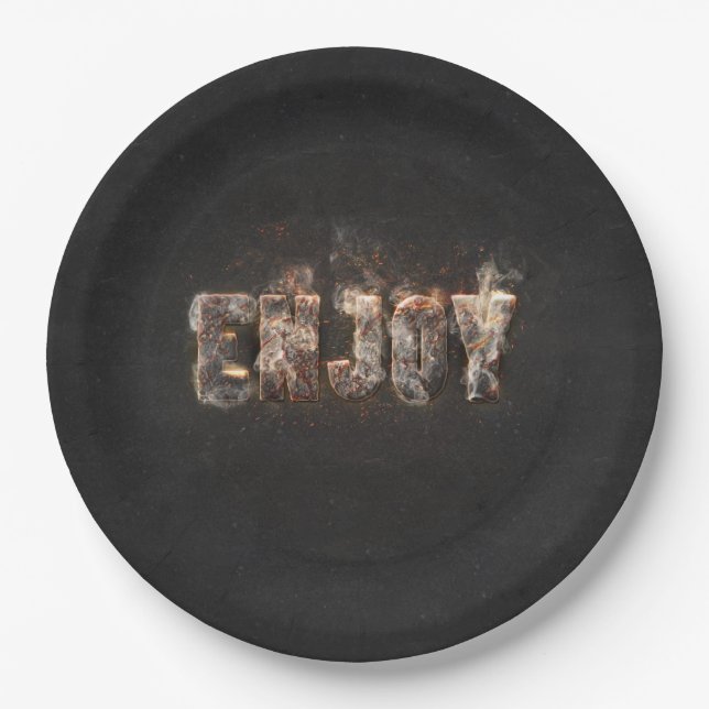 Prato De Papel Efeito Magma (Frente)