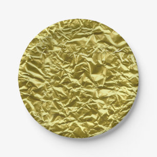 Prato De Papel Efeito personalizado de folha de ouro