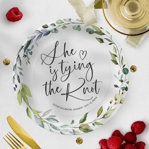 Prato De Papel Ela É Chá de panela De casando