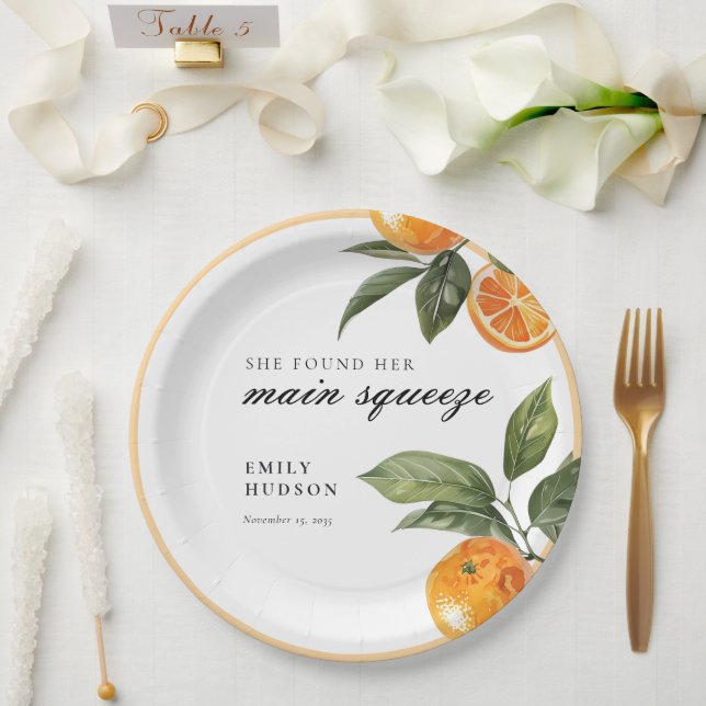 Prato De Papel Ela Encontrou Seu Amor de Festa de Noivado (Casamento)