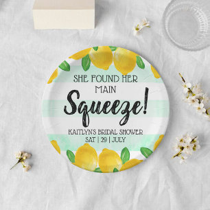 Prato De Papel Ela Encontrou Seu Chá de panela De Limão De Aperte