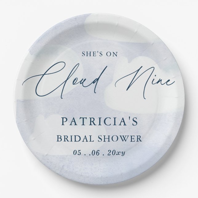 Prato De Papel Ela está no Noiva Nove Chuva (Frente)