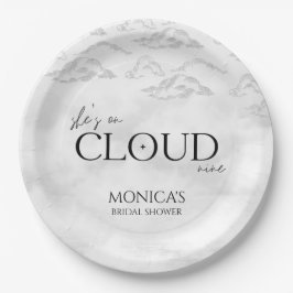 Prato De Papel Ela está no sétimo céu Sonho Elegante Chuveiro de