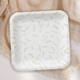 Prato De Papel Ela foi esfregada em Chá de panela de baunilha