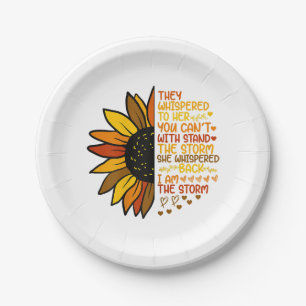 Prato De Papel Ela Gritou De Volta Eu Sou A Tempestade Engraçada 