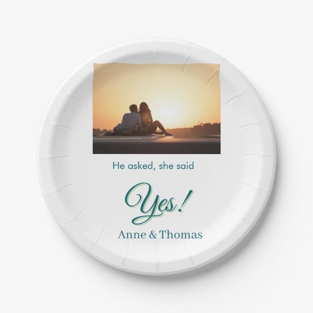 Prato De Papel Ele perguntou que ela disse que sim, foto usada co (Frente)