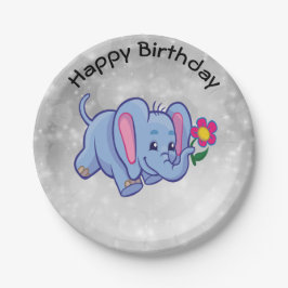Prato De Papel Elefante de banda desenhada