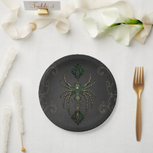 Prato De Papel elegância mecânica, a aranha no escuro.