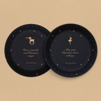 Prato De Papel Elegant classic dark blue paper plate