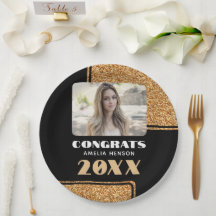Elegant Congrats Formando Dourado Glitter Photo