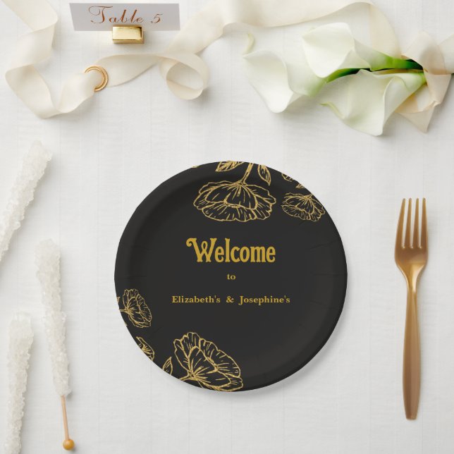 Prato De Papel Elegant Dual Birthday Soiree (Casamento)