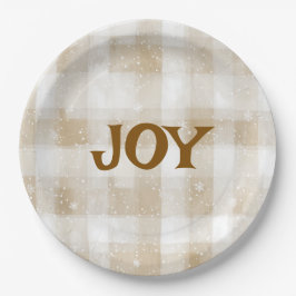 Prato De Papel Elegant Merry Christmas Text Paper Plates