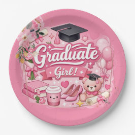 Prato De Papel Elegant Pink Floral Graduation Party watch