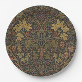 Prato De Papel Elegante Chalé Vintage Botânico Chuveiro de Outono