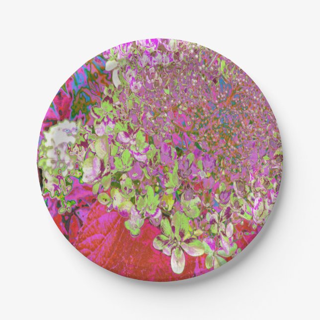 Prato De Papel Elegante Chartreuse - Hidrópias Verde, Rosa e Azul (Frente)