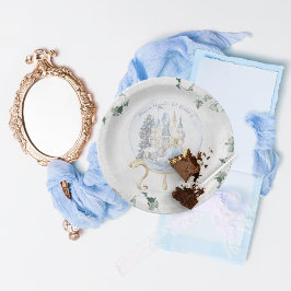 Prato De Papel Elegante Fairy Tale | Princesa de inverno Aniversá